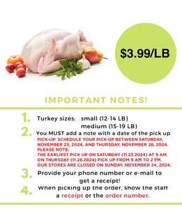 FRESH TURKEY ORDERS